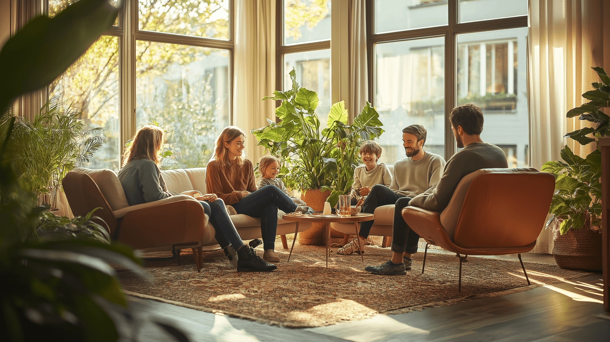 Family therapy scene